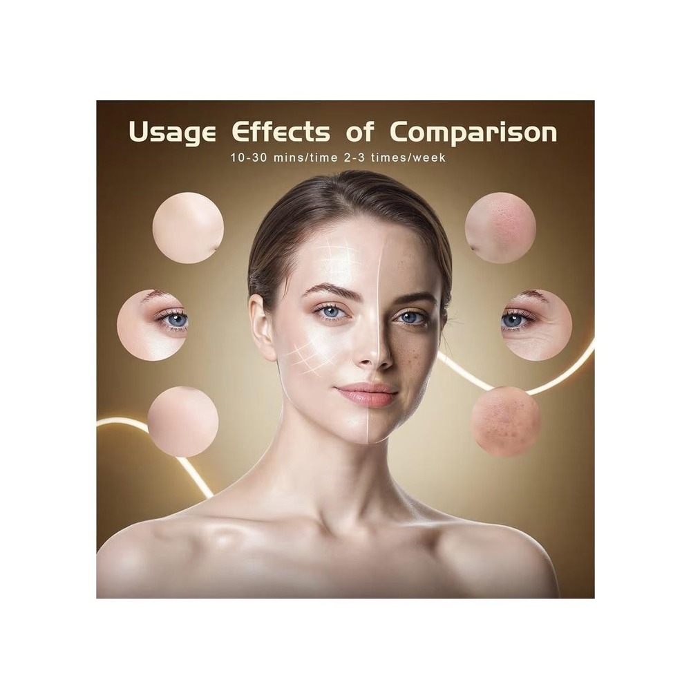 BNU Wireless LED Light Therapy Face Mask 400 Beads Anti Aging Skincare Tool - Picture 4 of 13